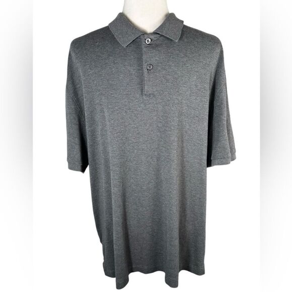 Banana Republic Men’s Grey Luxury Touch Short Sleeve Polo Shirt - Picture 2 of 7